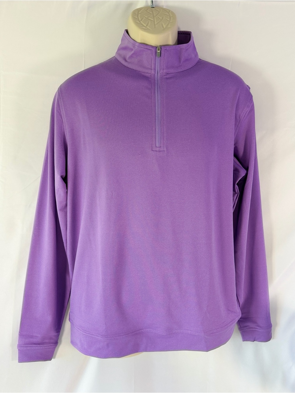 Men's Peter Millar 1/4 Zip Pullover Medium Purple Golf Tennis Activewear Dress